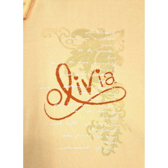 Vintage Olivia Newton-John Graphic Hoodie Sweatshirt Large Grace Gratitude New - Picture 3 of 6